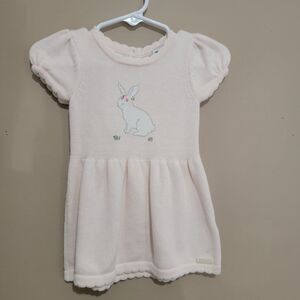 Janie and Jack Knit Bunny Dress Size 3-6 Months
